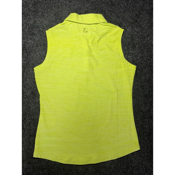 FootJoy Womens Golf Shirt Polo Sleeveless Funnel Neck Small Yellow NWT MSRP $80 - Picture 5 of 6